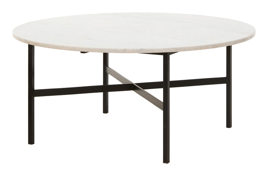 Jayson Home - Vintage Round Marble Top Coffee Table