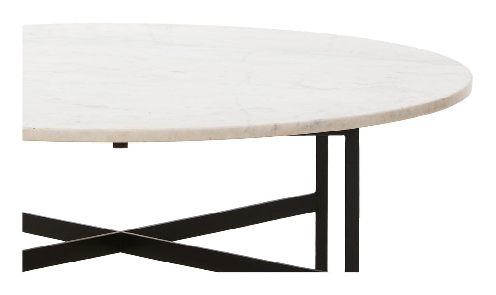 Jayson Home - Vintage Round Marble Top Coffee Table