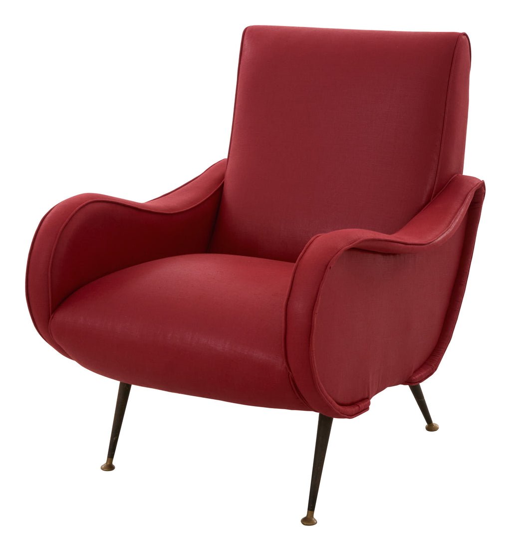 Jayson Home - Vintage Red Italian Lounge Chair