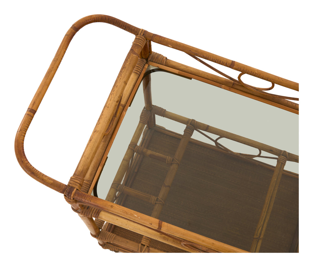 Jayson Home - Vintage Rattan Bar Cart