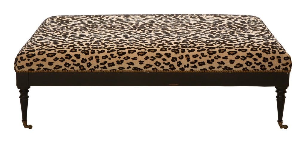 Jayson Home - Vintage Leopard Ottoman