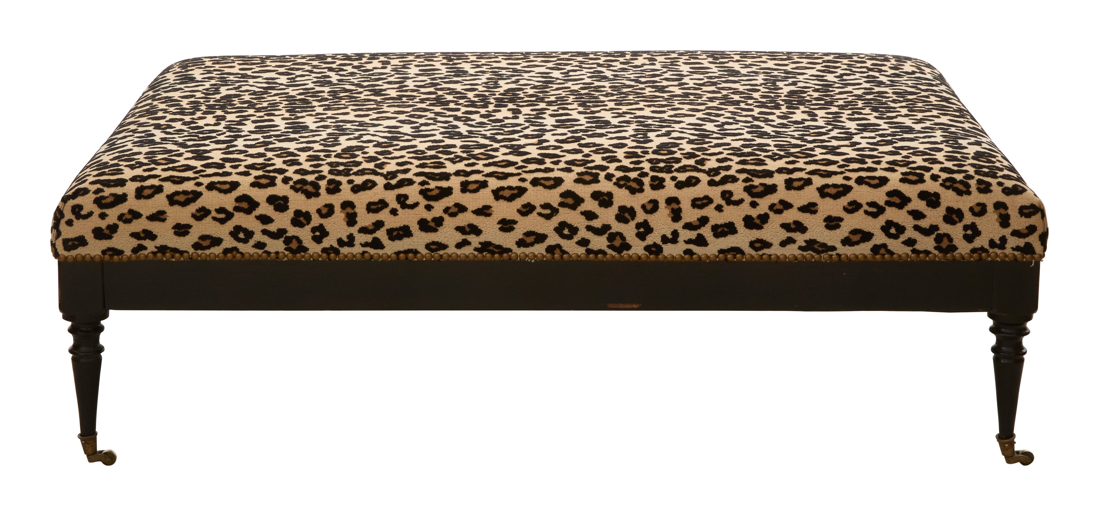 Jayson Home - Vintage Leopard Ottoman