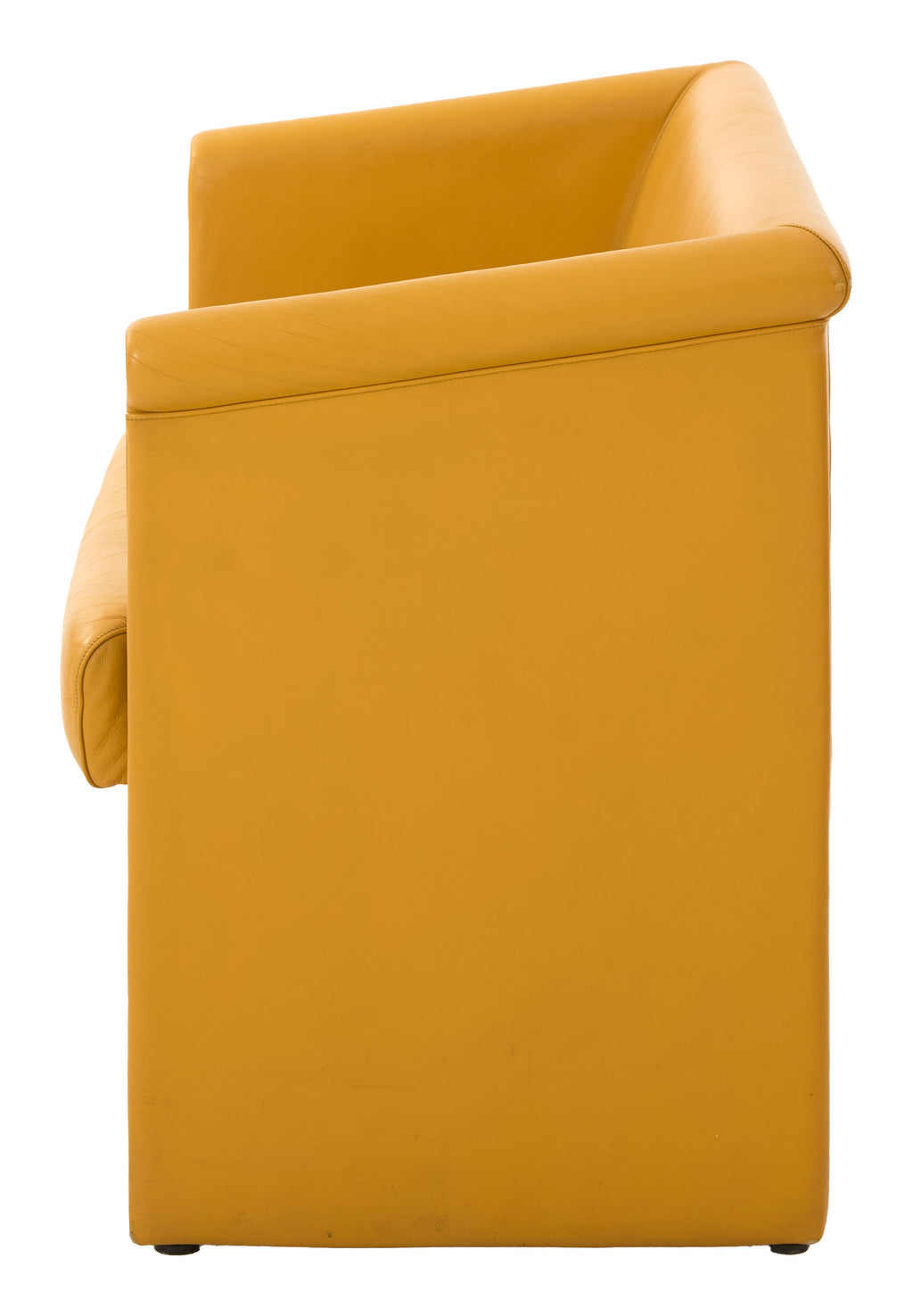 Jayson Home - Vintage Yellow Leather Sofa