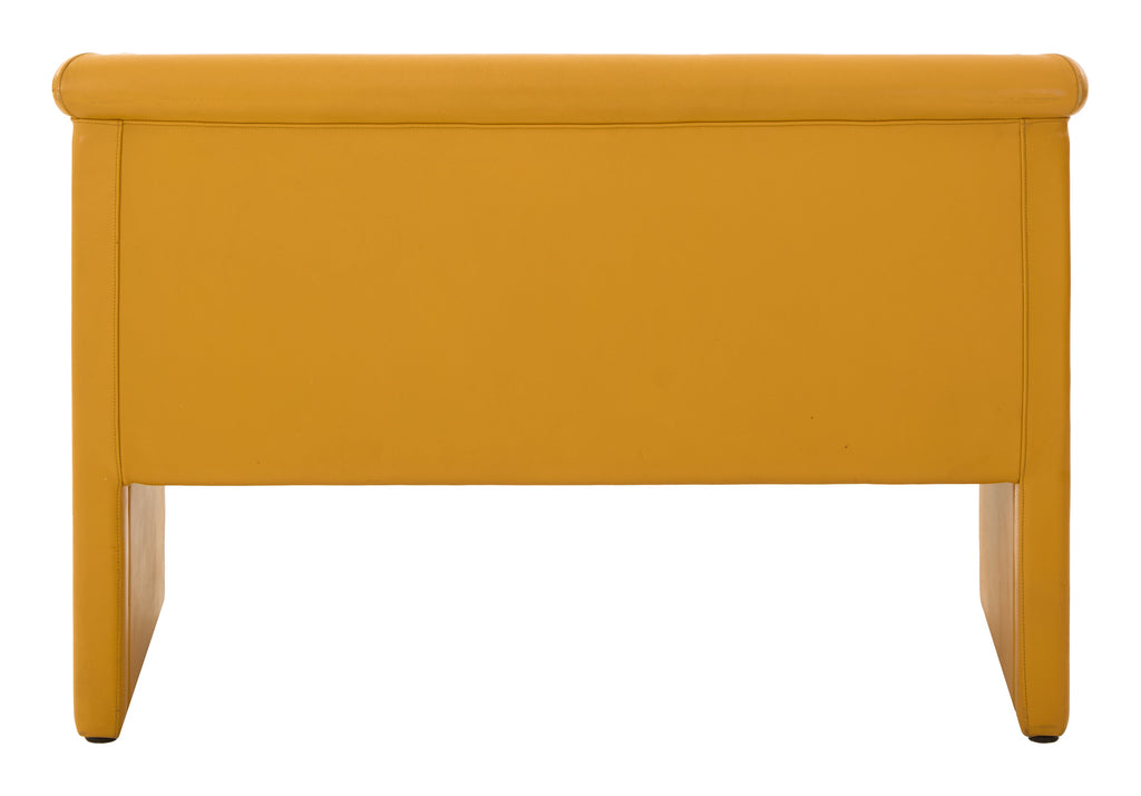 Jayson Home - Vintage Yellow Leather Sofa
