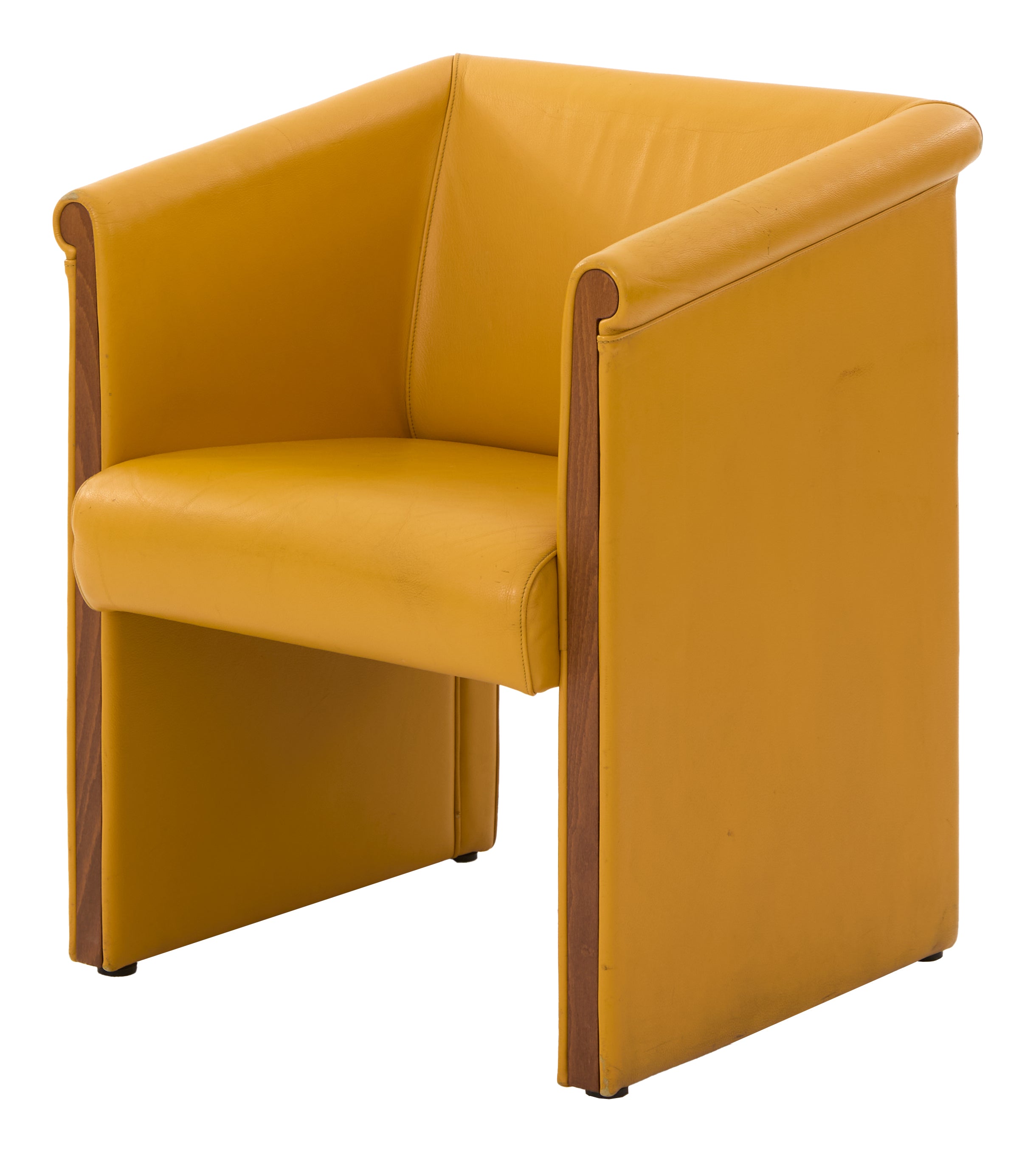 Jayson Home - Vintage Yellow Leather Chair