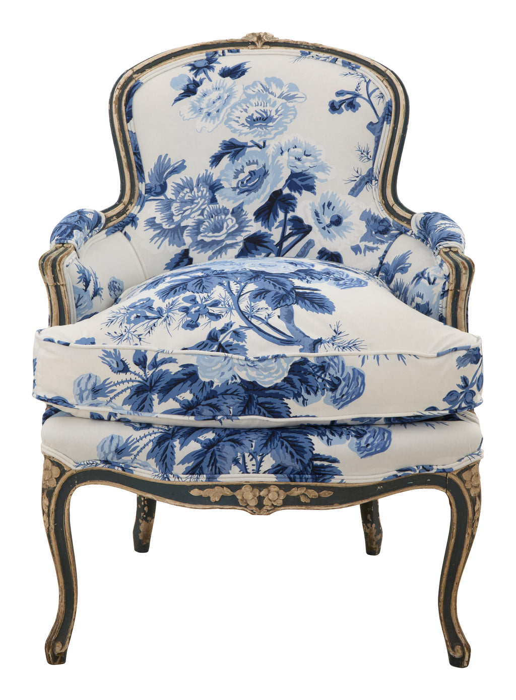 Jayson Home - Antique Louis XV Blue Chair