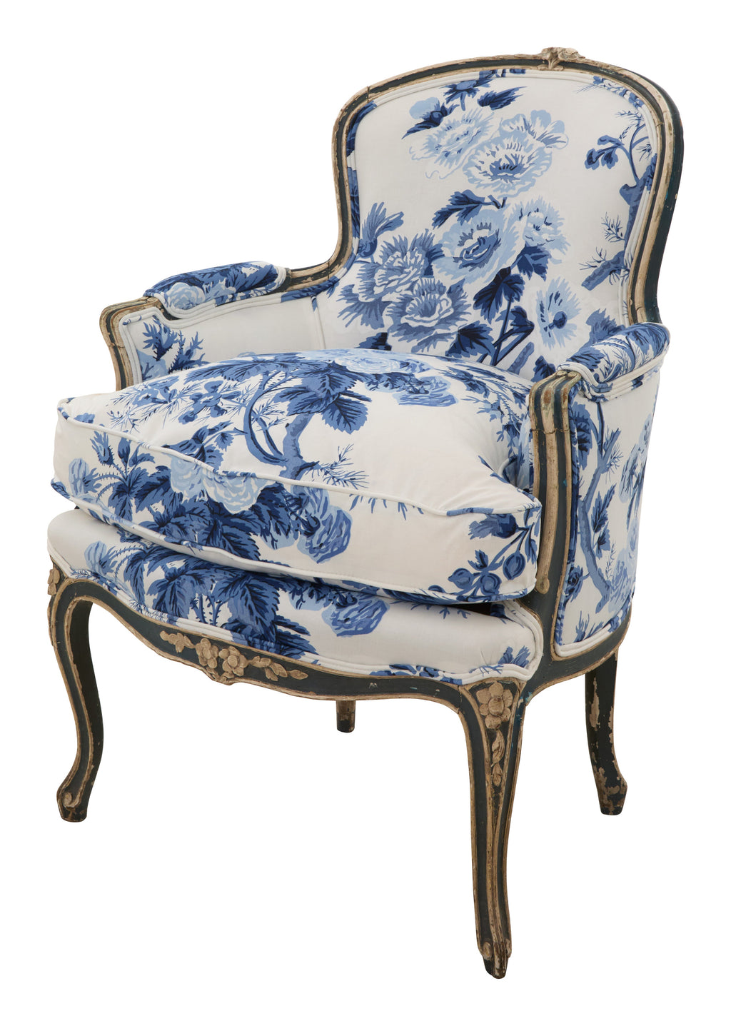 Jayson Home - Antique Louis XV Blue Chair