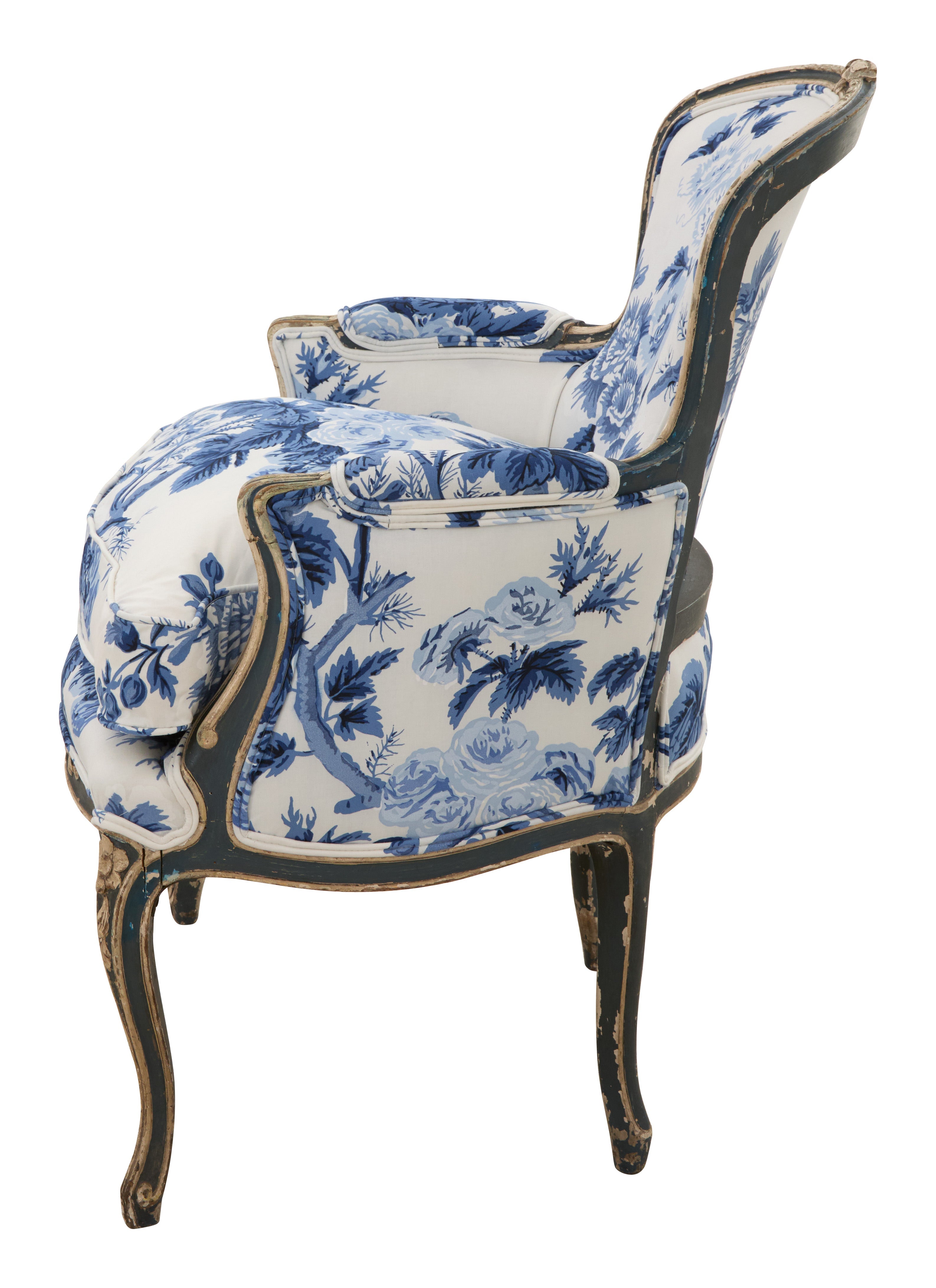Jayson Home - Antique Louis XV Blue Chair