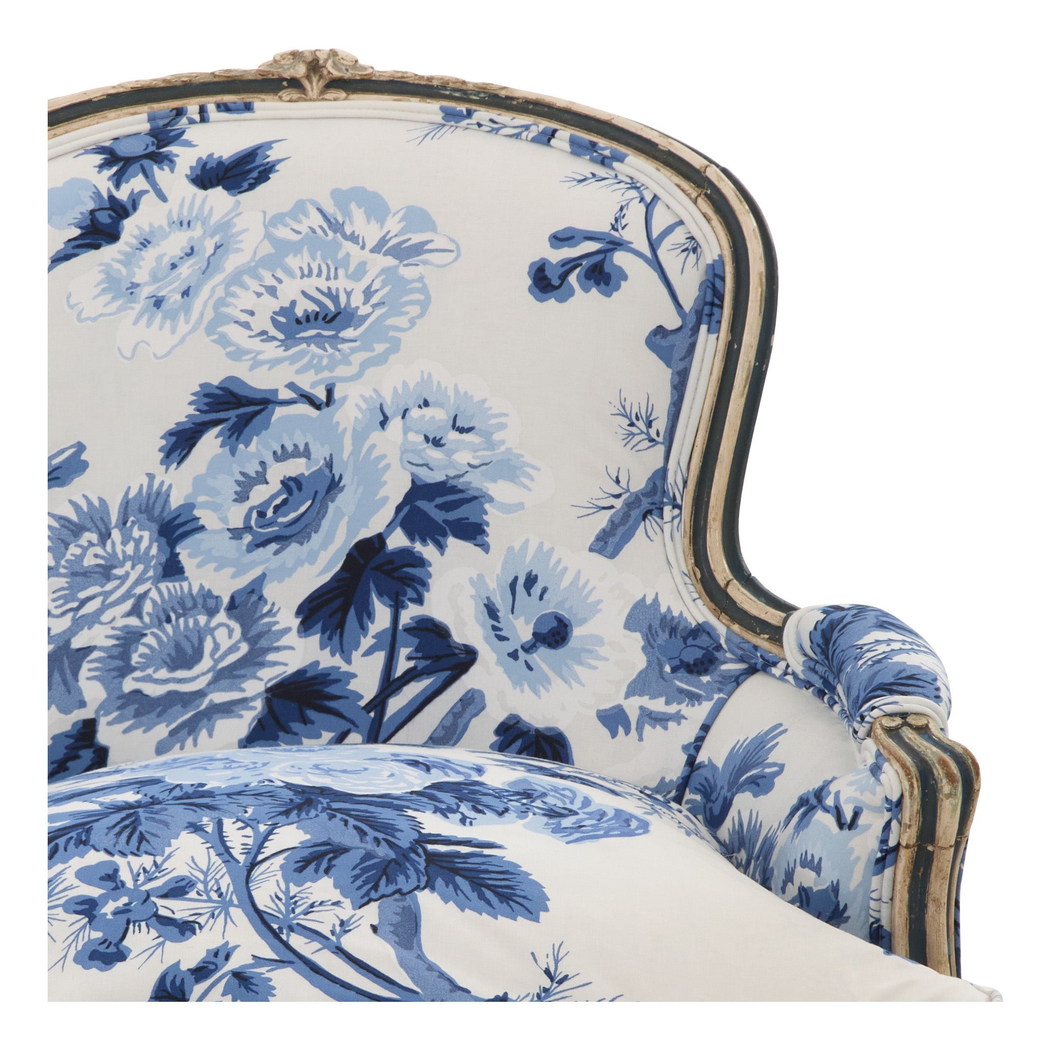 Jayson Home - Antique Louis XV Blue Chair