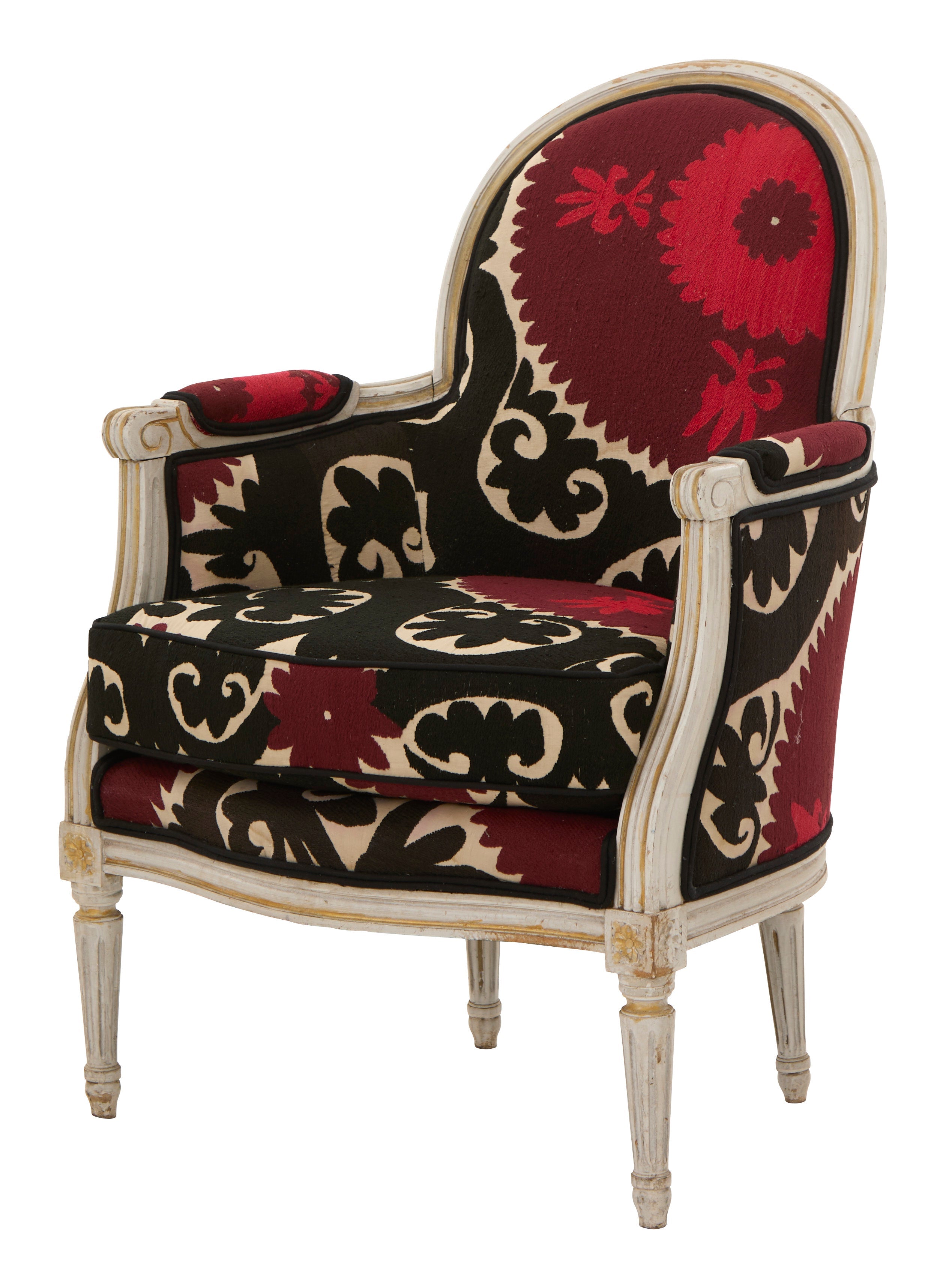 Jayson Home - Antique Louis XVI Bergere Suzani Chair