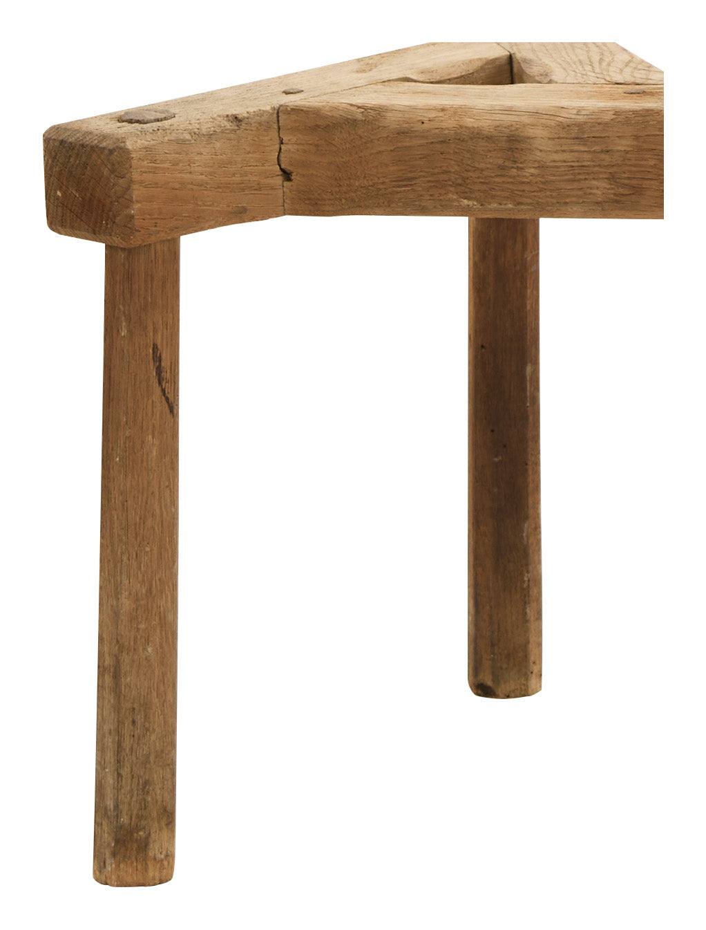 Jayson Home - Antique Brutalist Wood Stool