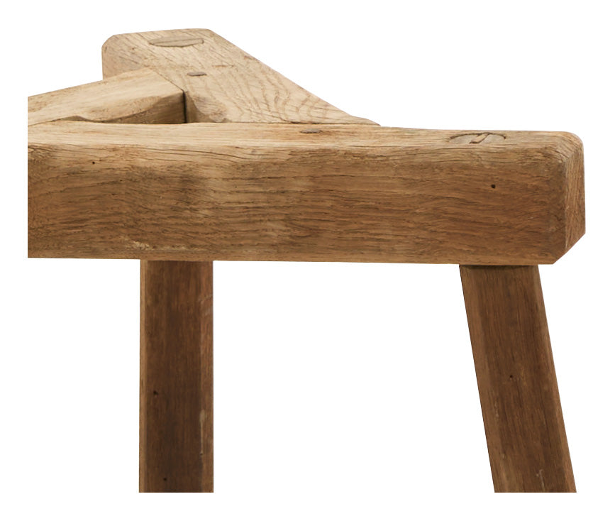 Jayson Home - Antique Brutalist Wood Stool