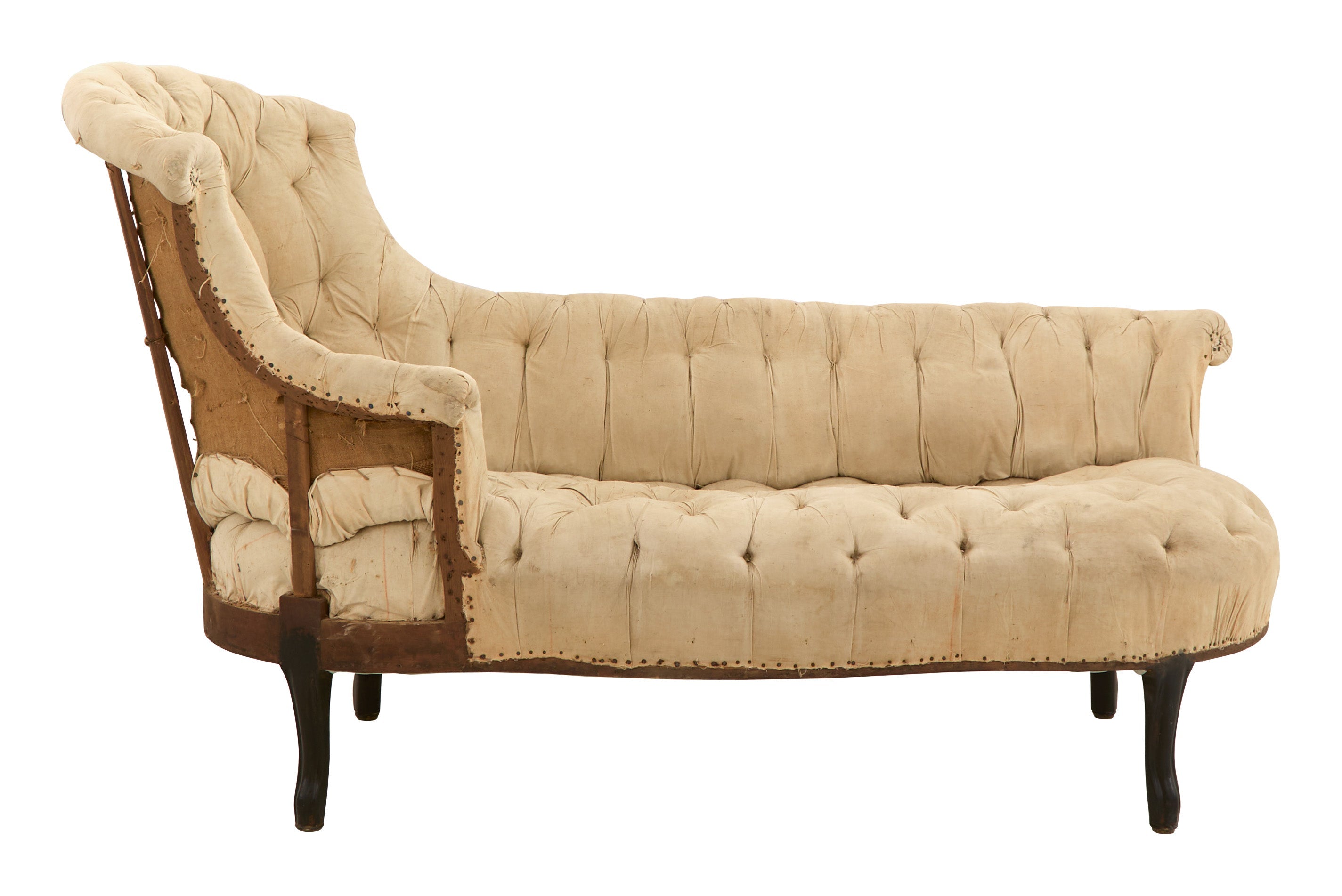 Jayson Home - Antique Unupholstered Tufted Chaise Lounge