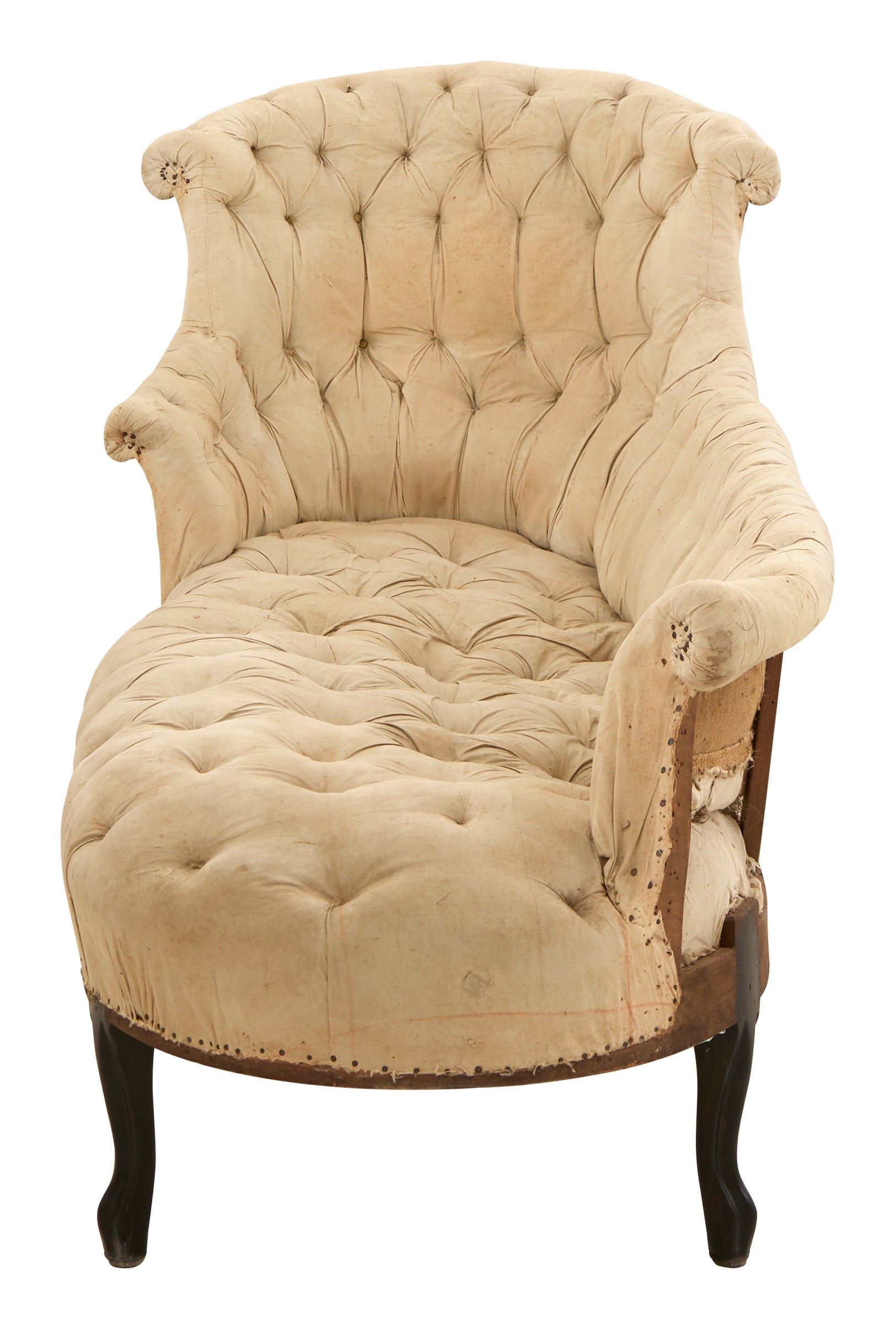 Jayson Home - Antique Unupholstered Tufted Chaise Lounge