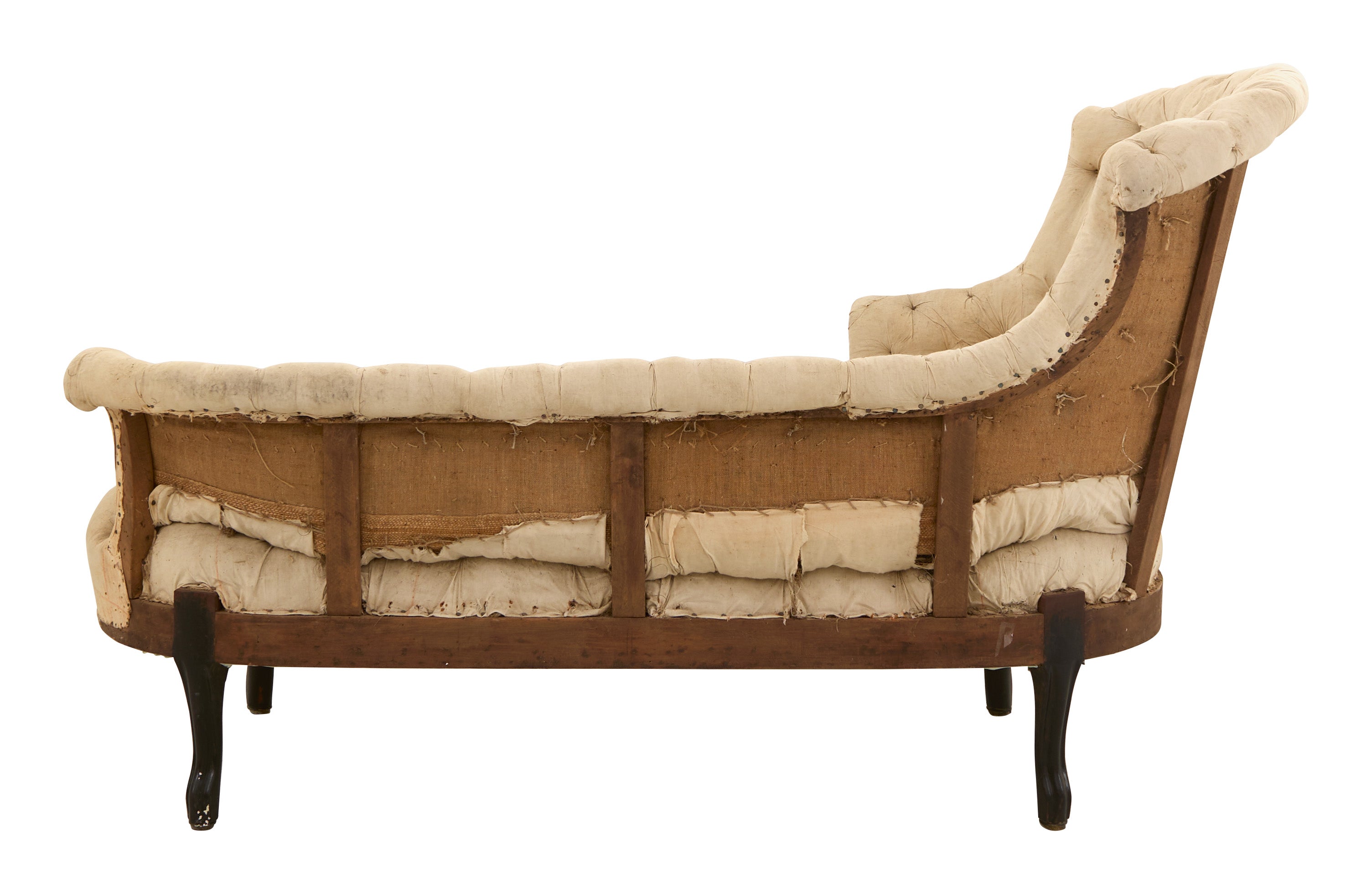 Jayson Home - Antique Unupholstered Tufted Chaise Lounge