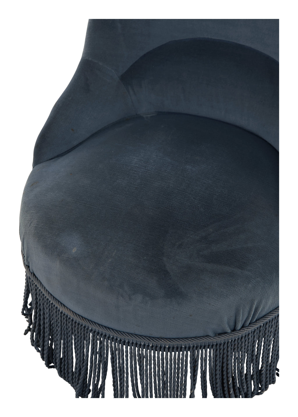 Jayson Home - Antique Blue Velvet Slipper Chair