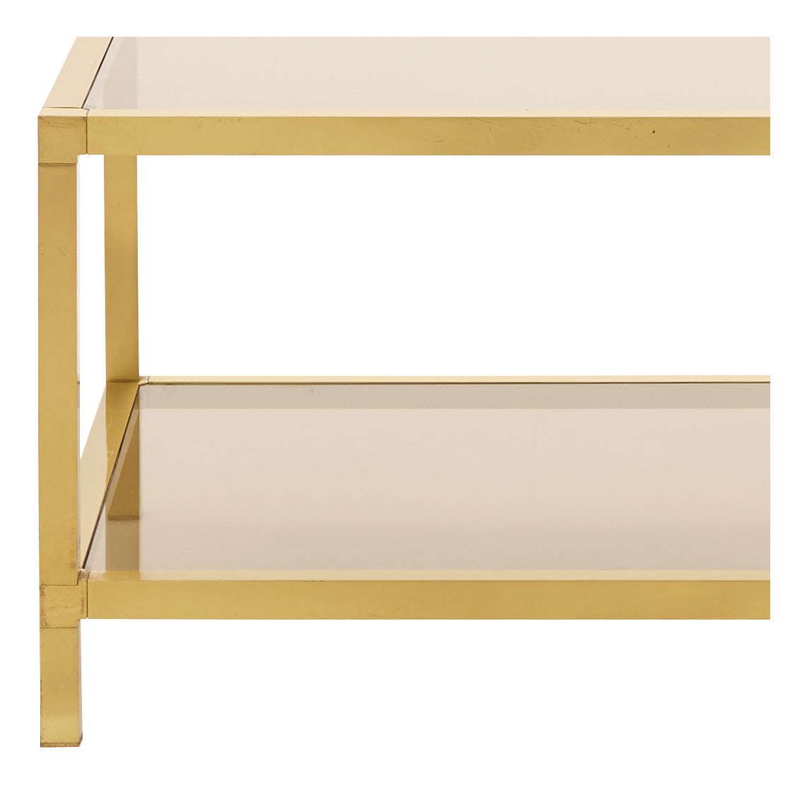 Jayson Home - Vintage Square Brass Coffee Table