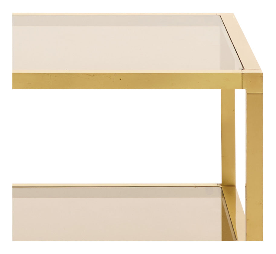 Jayson Home - Vintage Square Brass Coffee Table