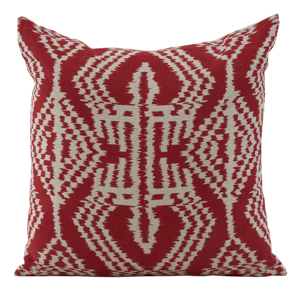 Jayson Home - Schumacher Asaka Ikat Red Pillows