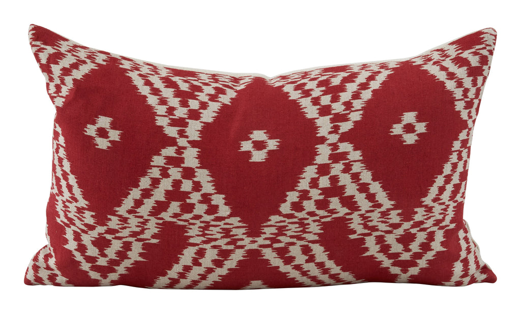 Jayson Home - Schumacher Asaka Ikat Red Pillows