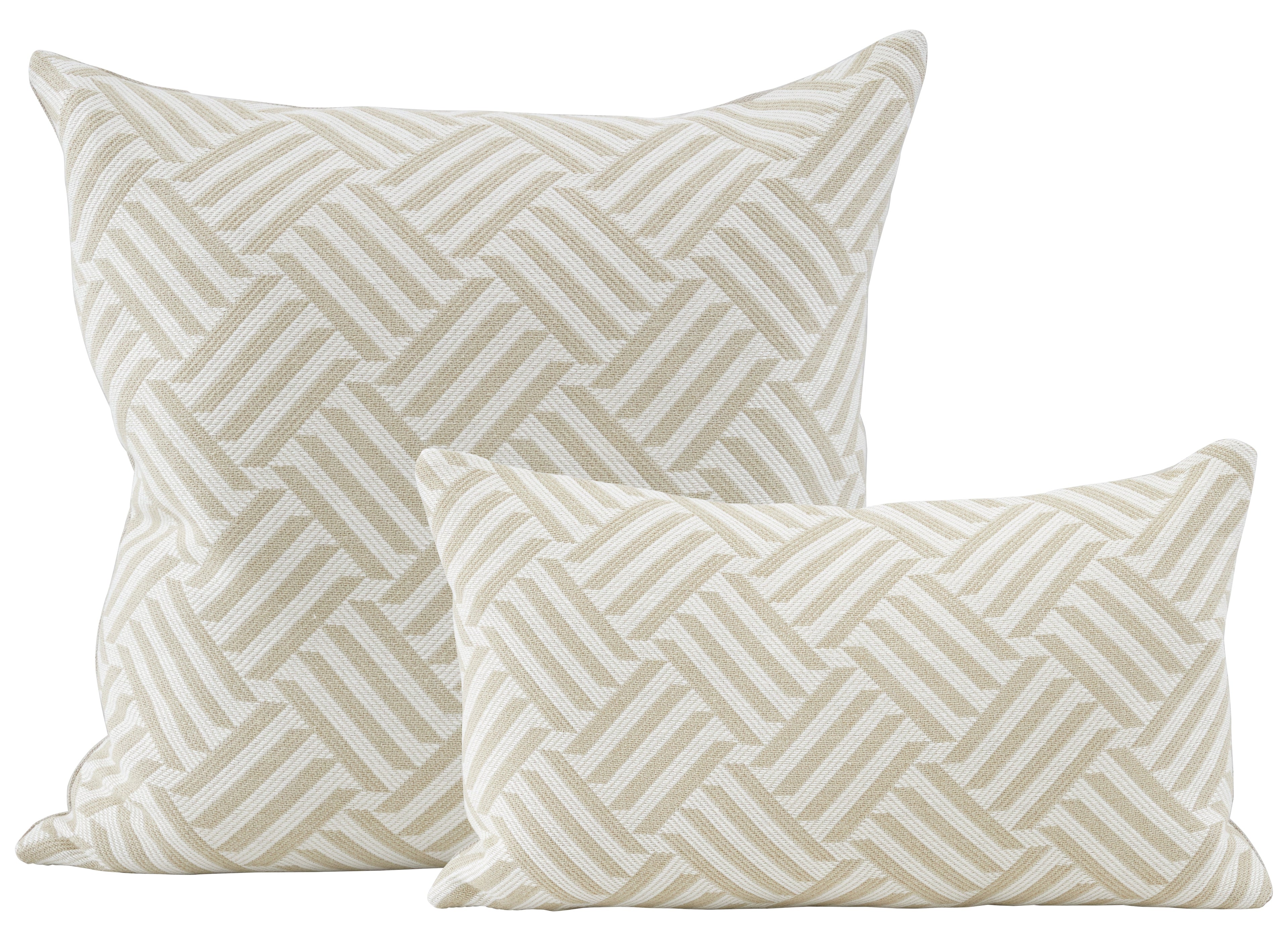 Jayson Home - Schumacher Cross Hatch Natural Pillows