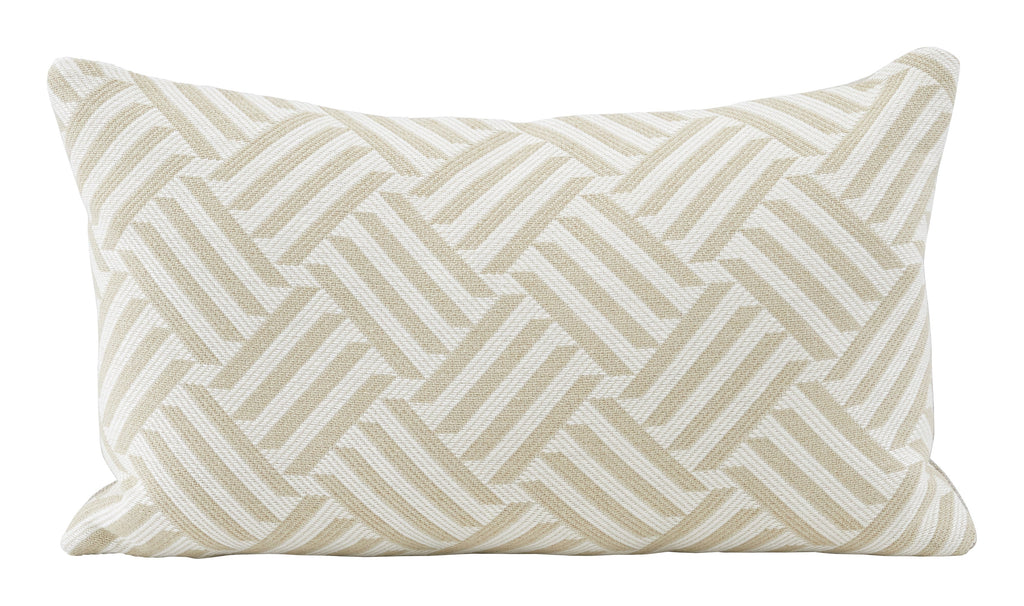 Jayson Home - Schumacher Cross Hatch Natural Pillows