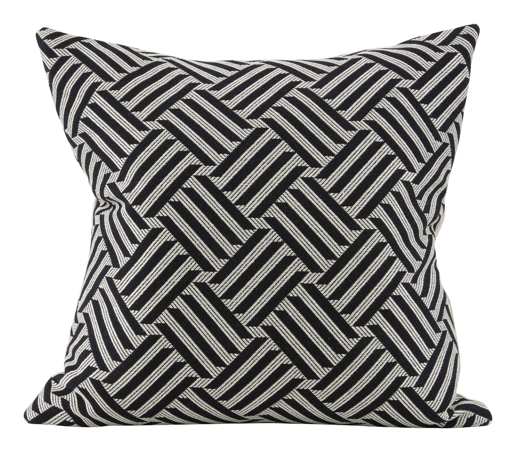 Jayson Home - Schumacher Cross Hatch Black Pillows