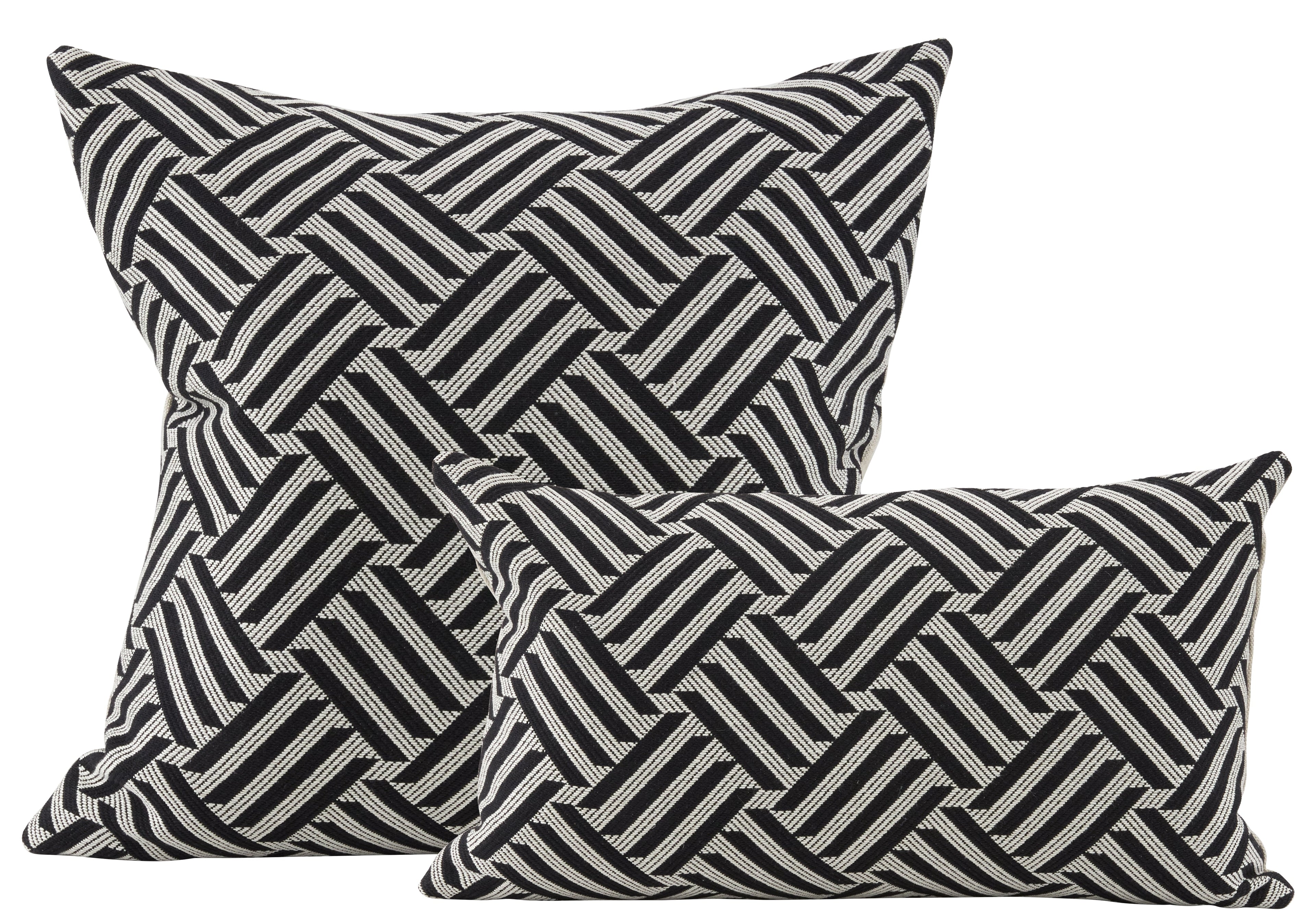 Jayson Home - Schumacher Cross Hatch Black Pillows