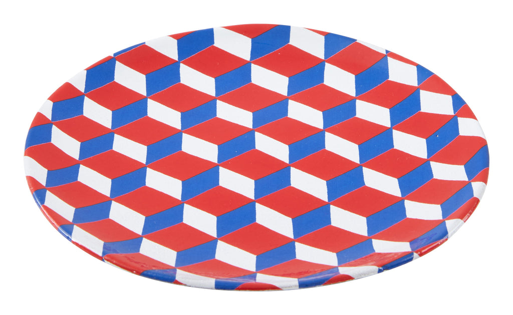 Jayson Home - Astier de Villatte Tricolore Cubes Plate