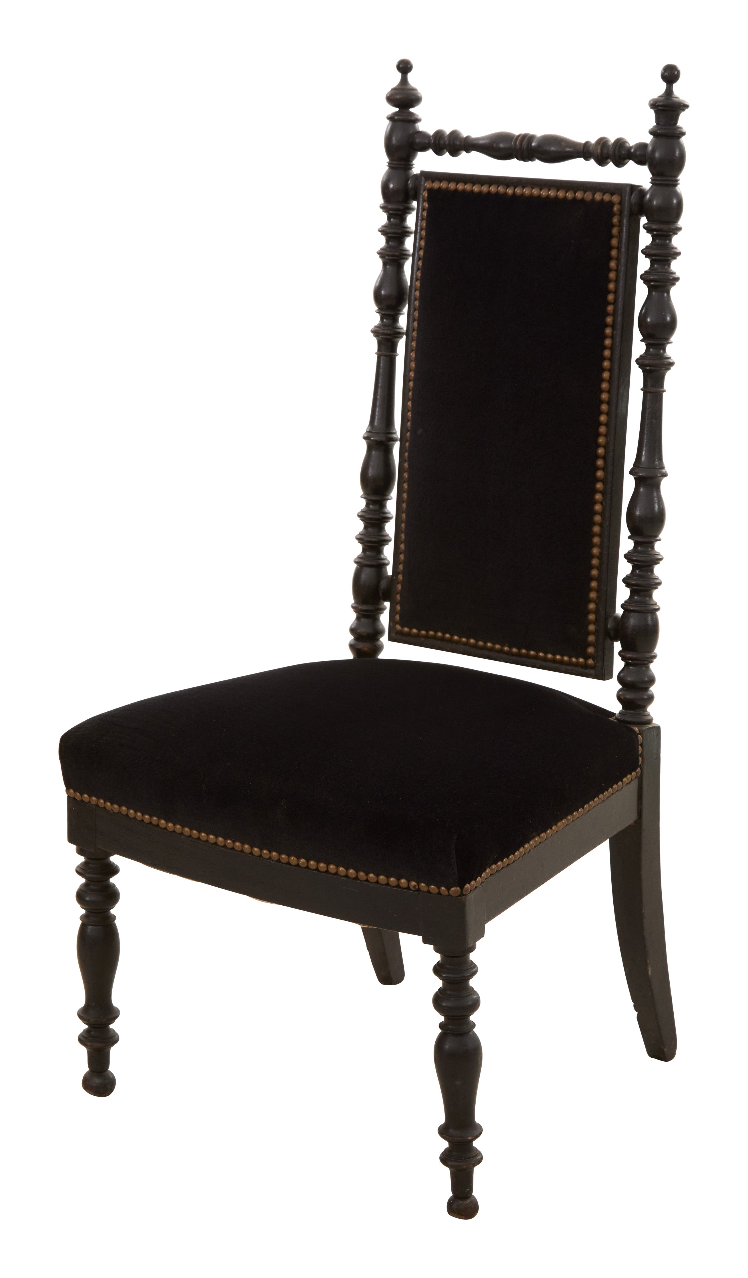 Jayson Home - Antique Black Velvet Chair