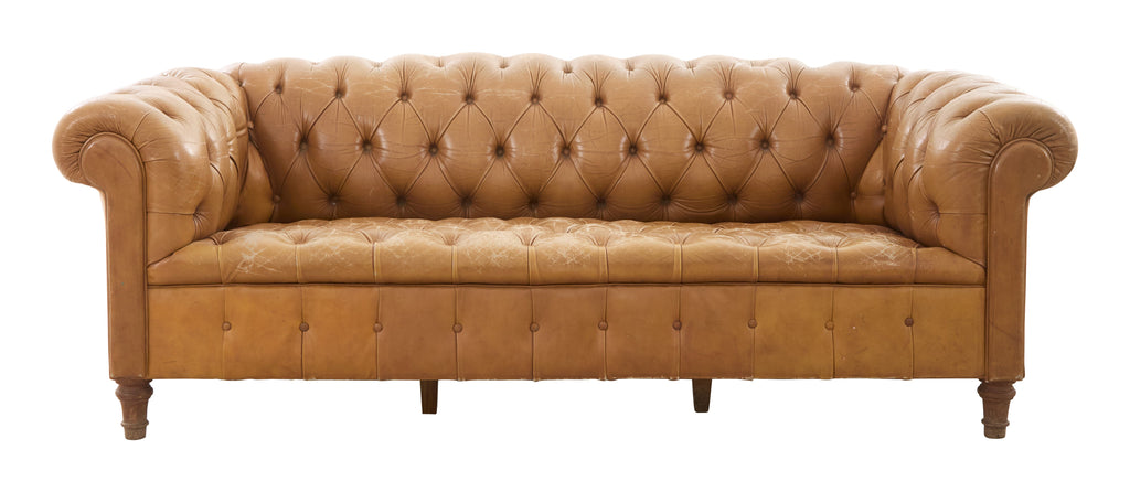 Jayson Home - Antique Tufted Leather Sofa