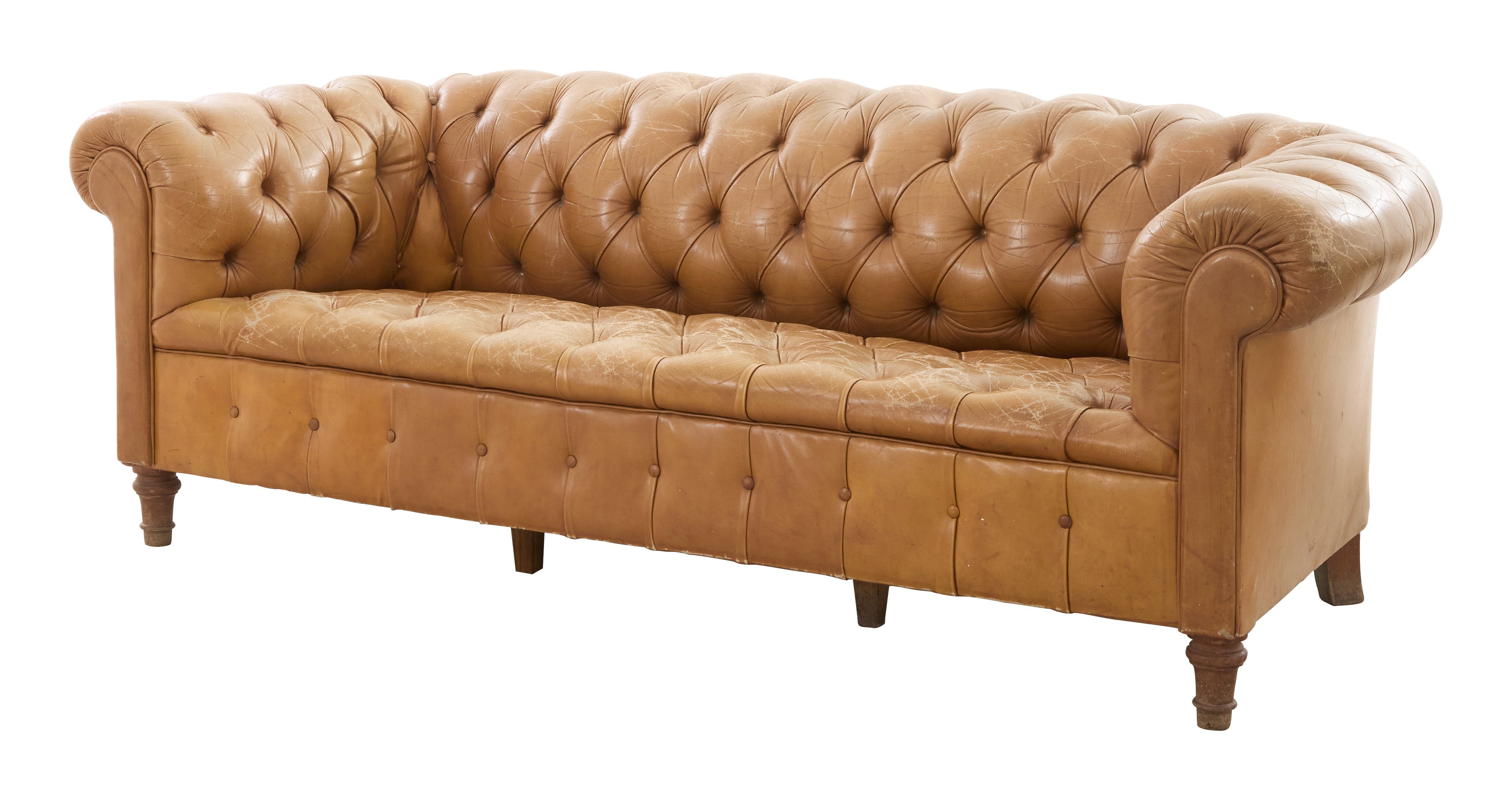 Jayson Home - Antique Tufted Leather Sofa