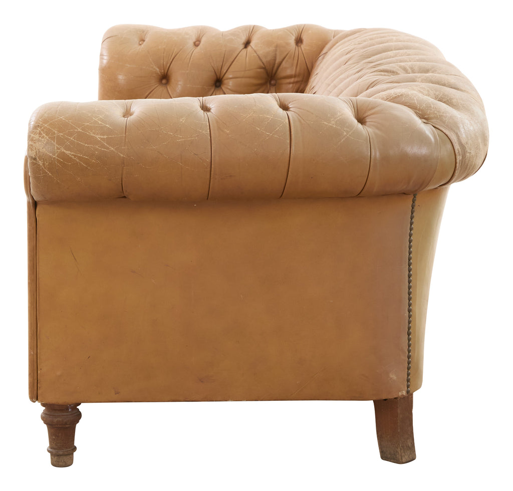 Jayson Home - Antique Tufted Leather Sofa