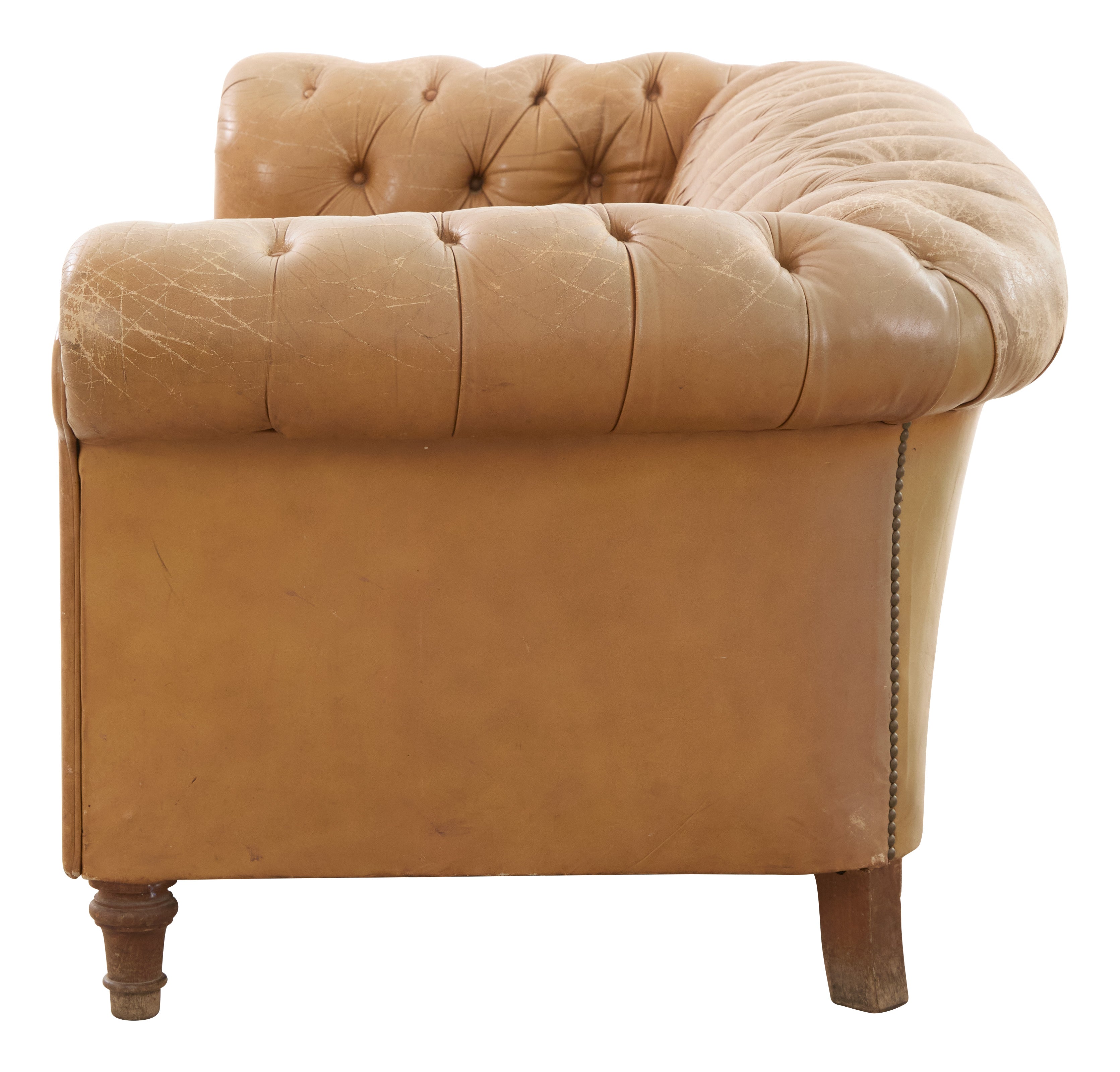 Jayson Home - Antique Tufted Leather Sofa