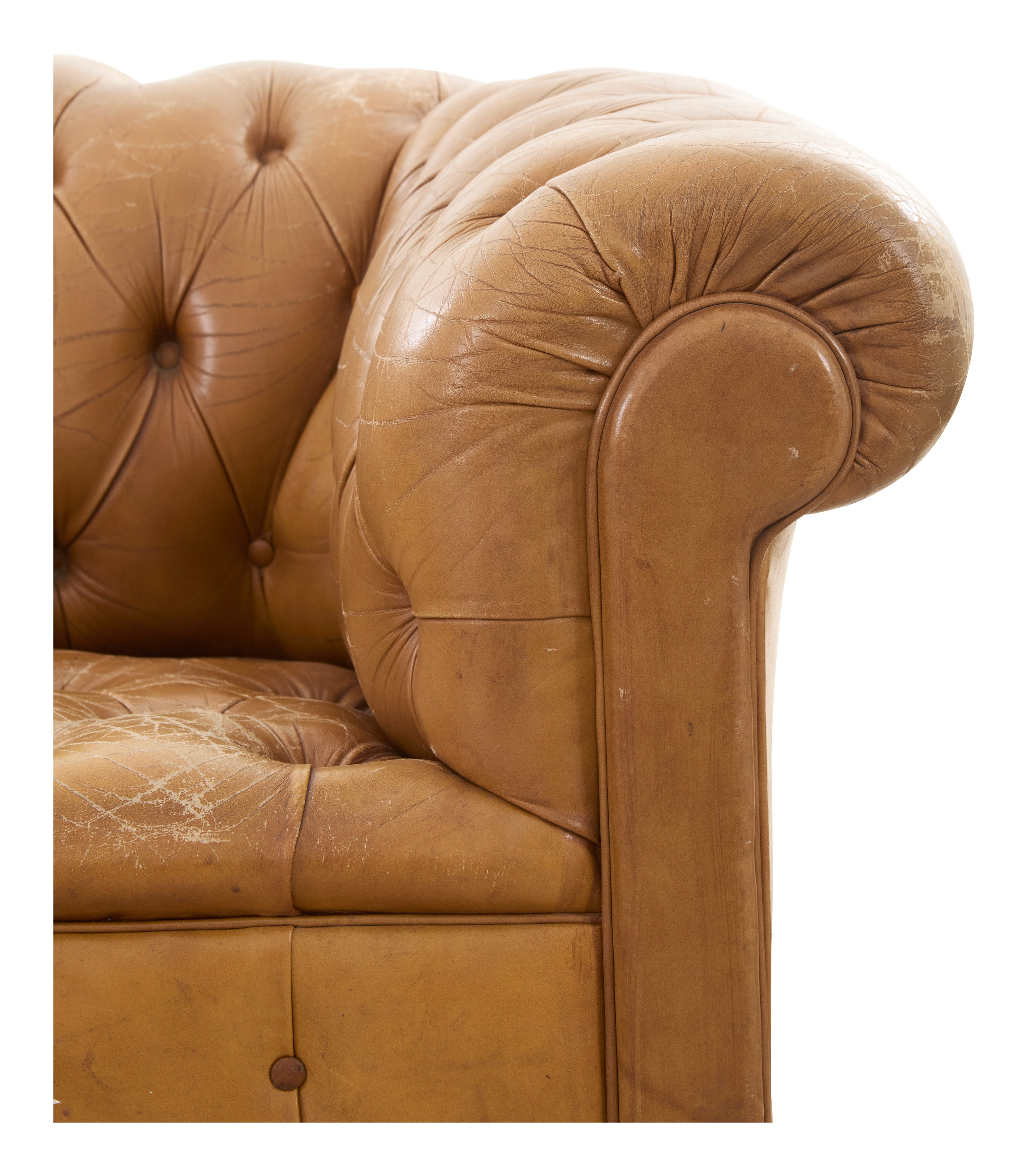 Jayson Home - Antique Tufted Leather Sofa