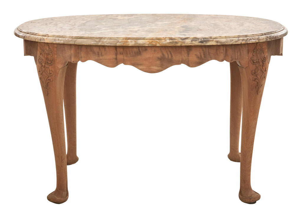 Jayson Home - Antique Oval Marble Top Table