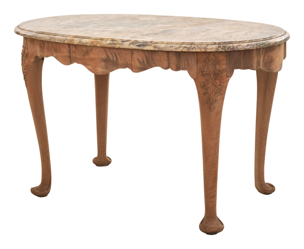 Jayson Home - Antique Oval Marble Top Table