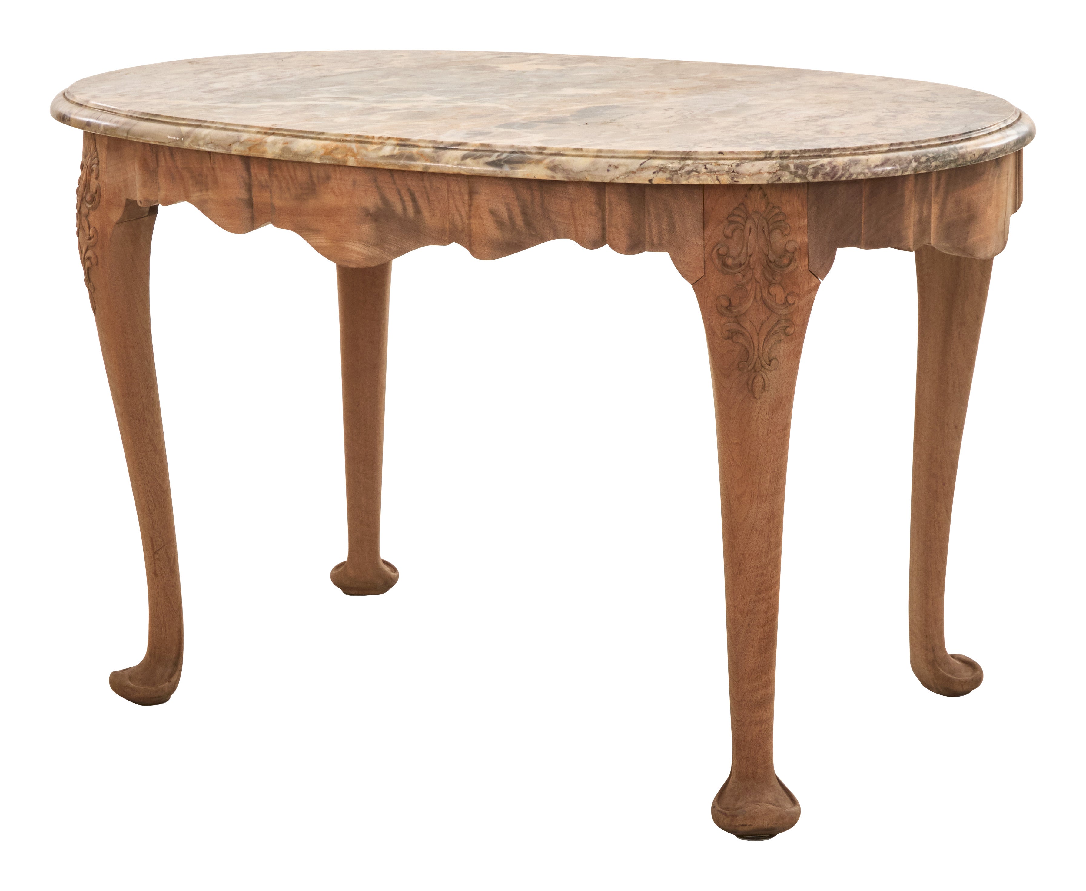 Jayson Home - Antique Oval Marble Top Table
