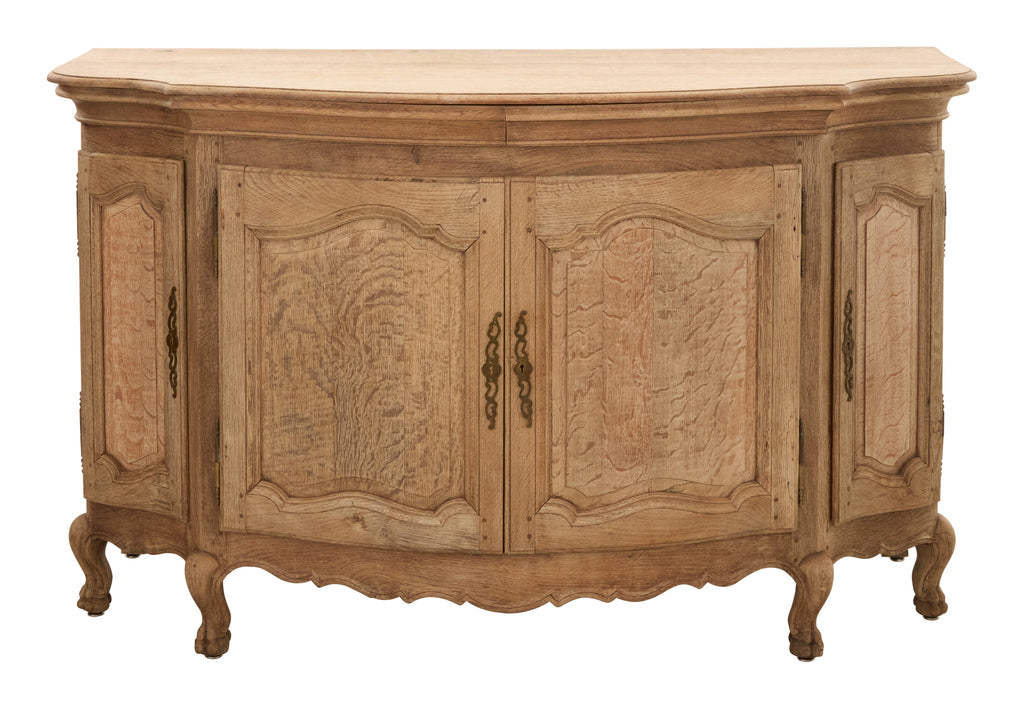 Jayson Home - Antique Oak Bowfront Sideboard