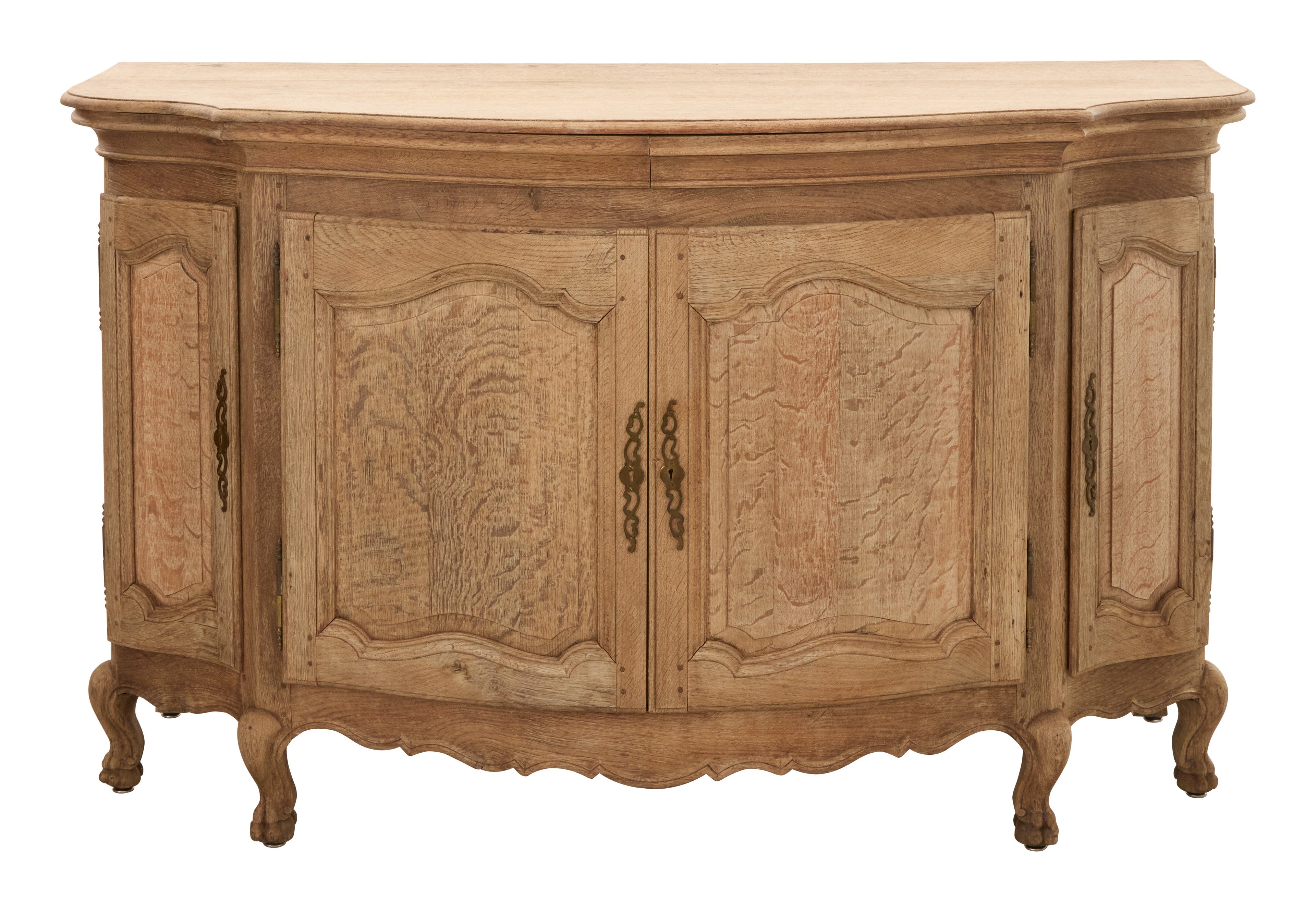Jayson Home - Antique Oak Bowfront Sideboard