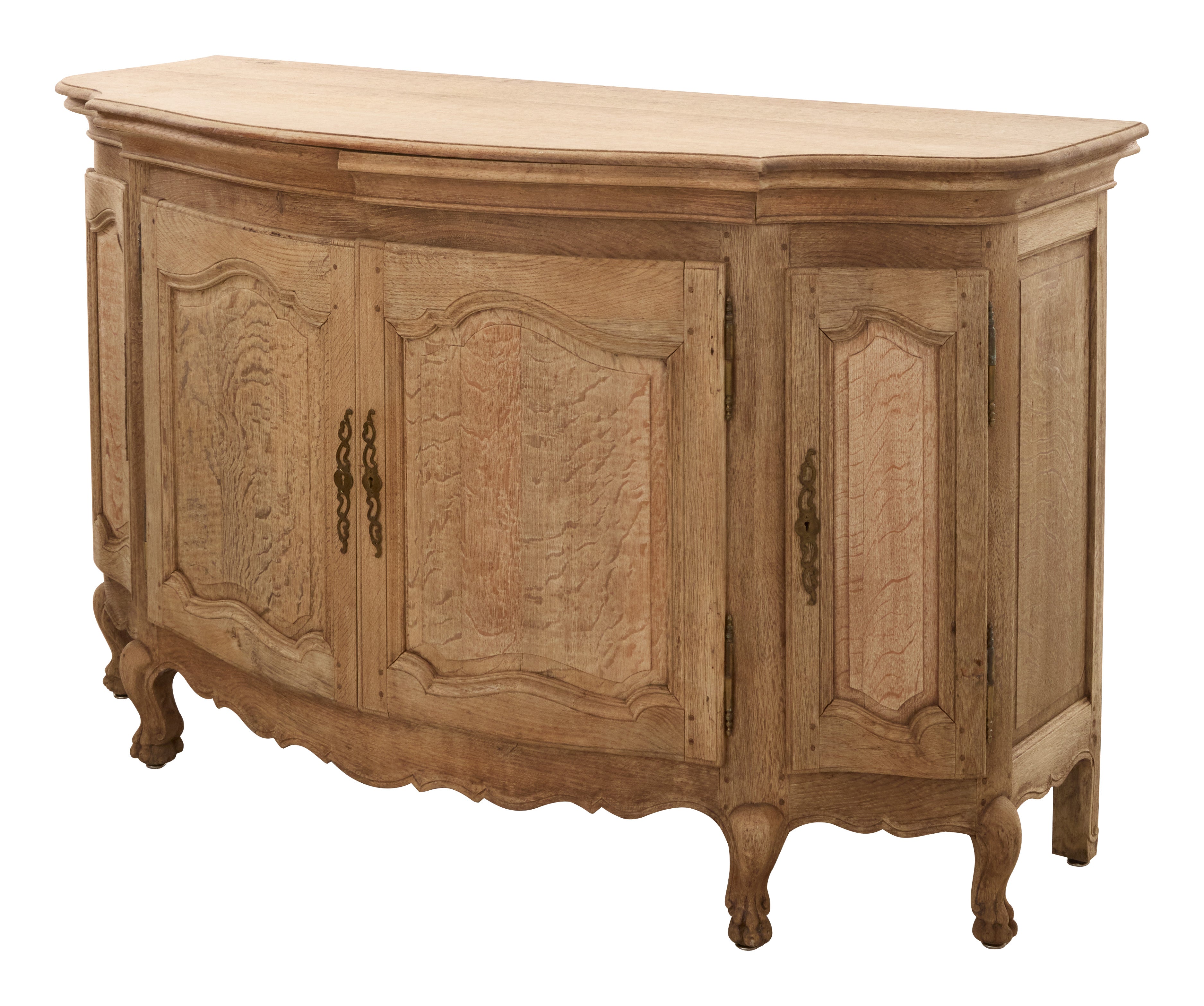 Jayson Home - Antique Oak Bowfront Sideboard