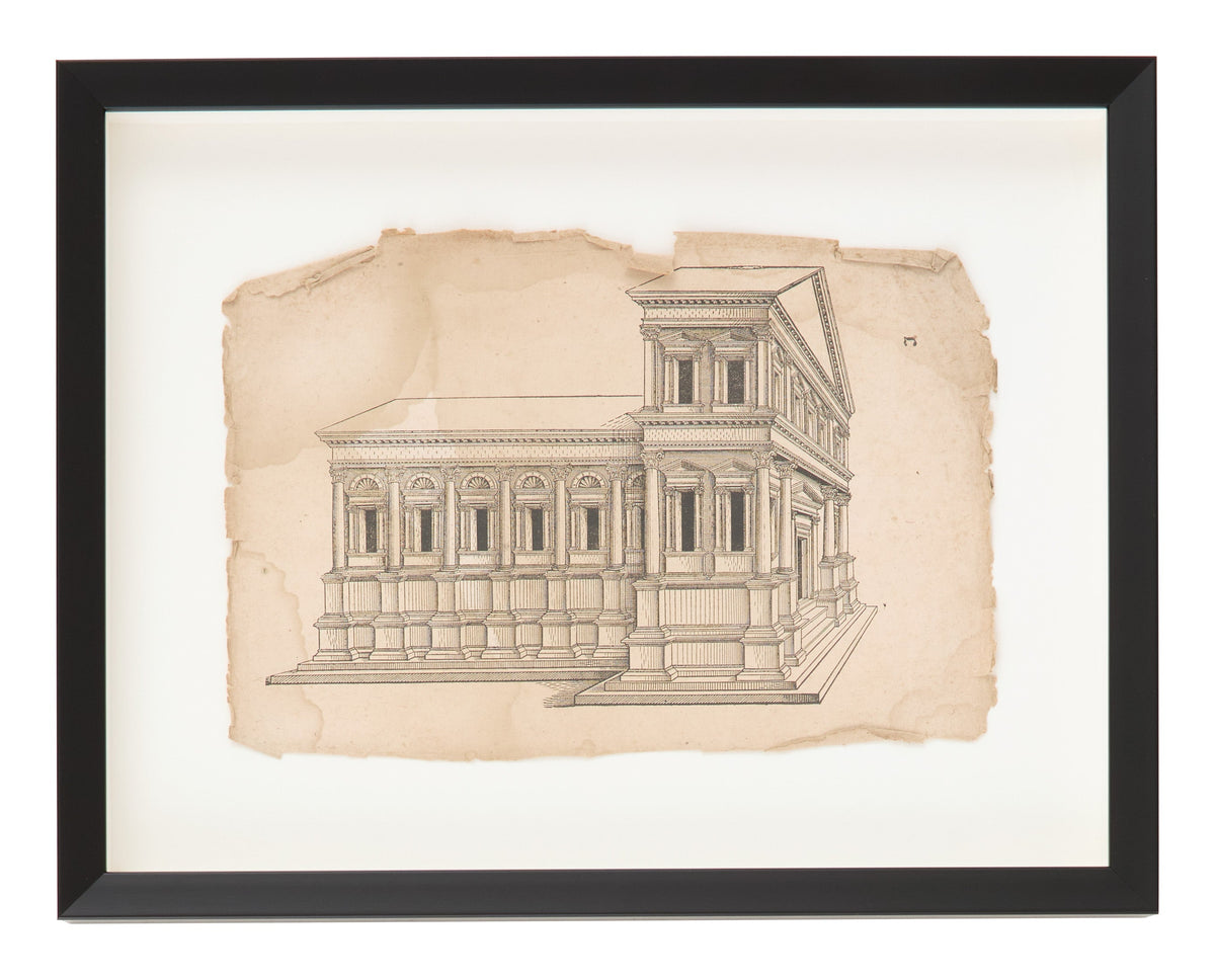 Jayson Home - Antique Charcoal Architectural Drawing III