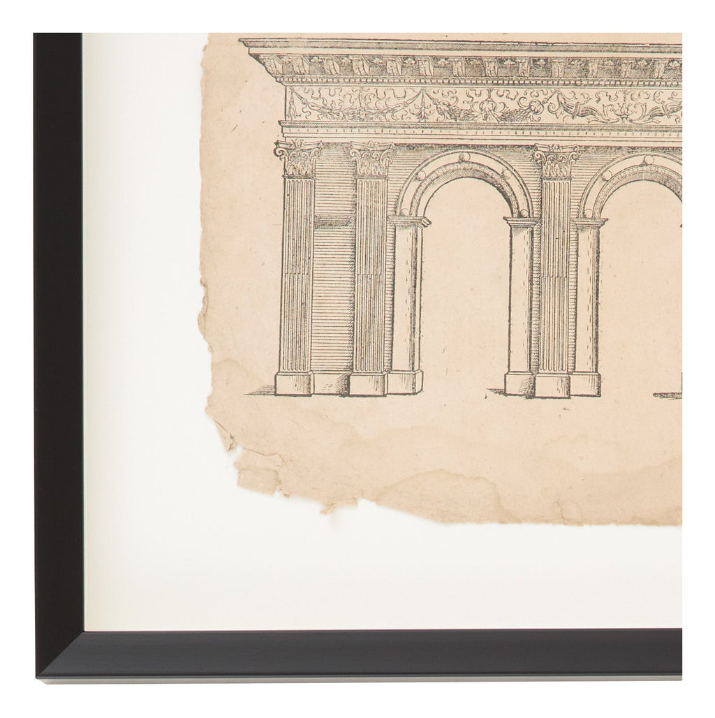 Jayson Home - Antique Charcoal Architectural Drawing IV
