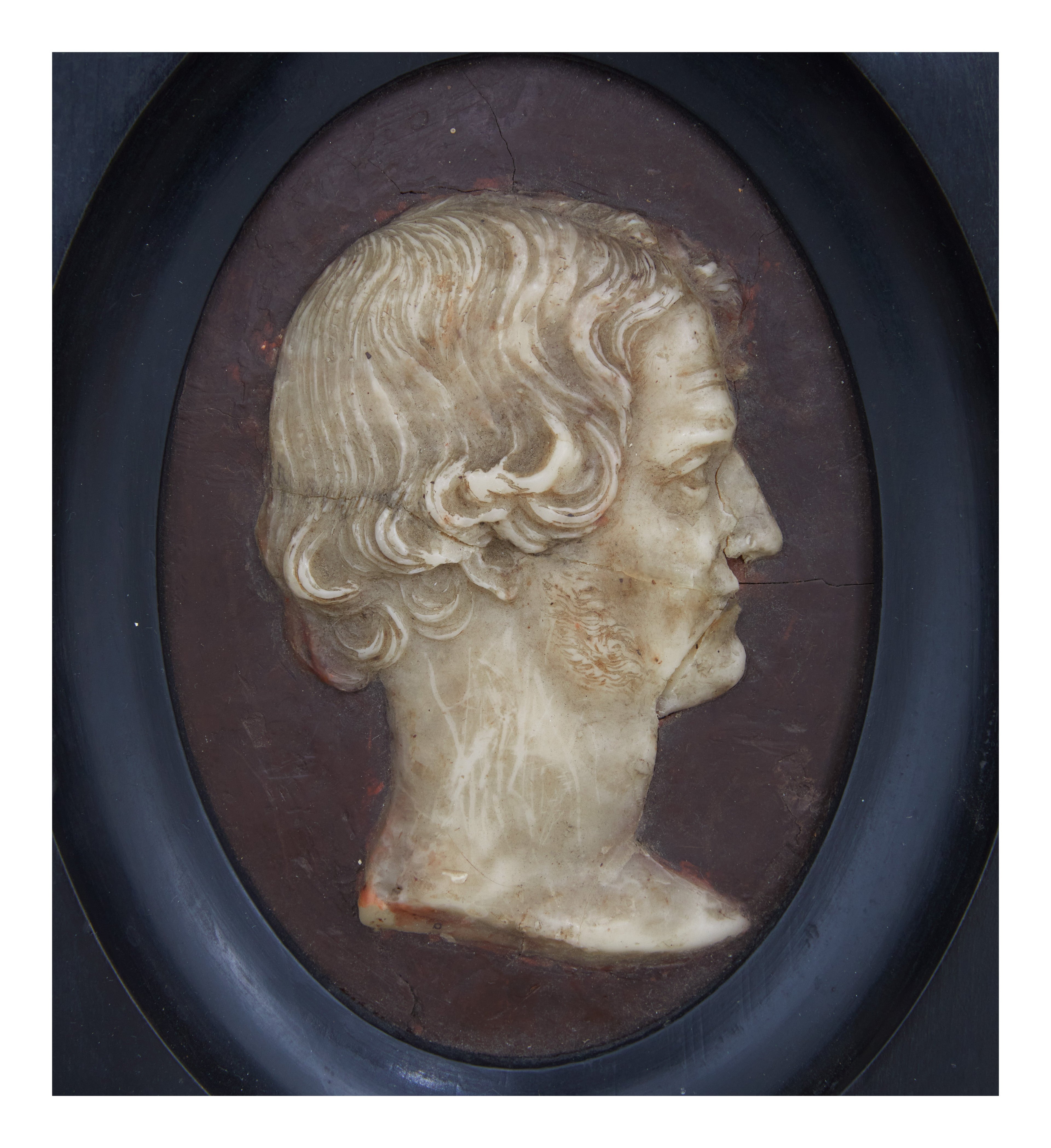 Jayson Home - Antique Framed Wax Silhouette Cameo