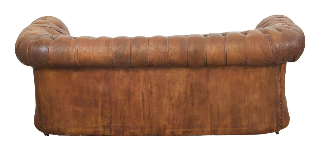 Jayson Home - Antique Leather Chesterfield Sofa