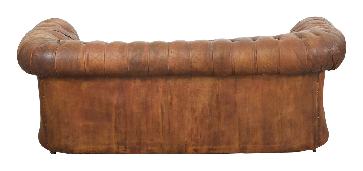 Jayson Home - Antique Leather Chesterfield Sofa