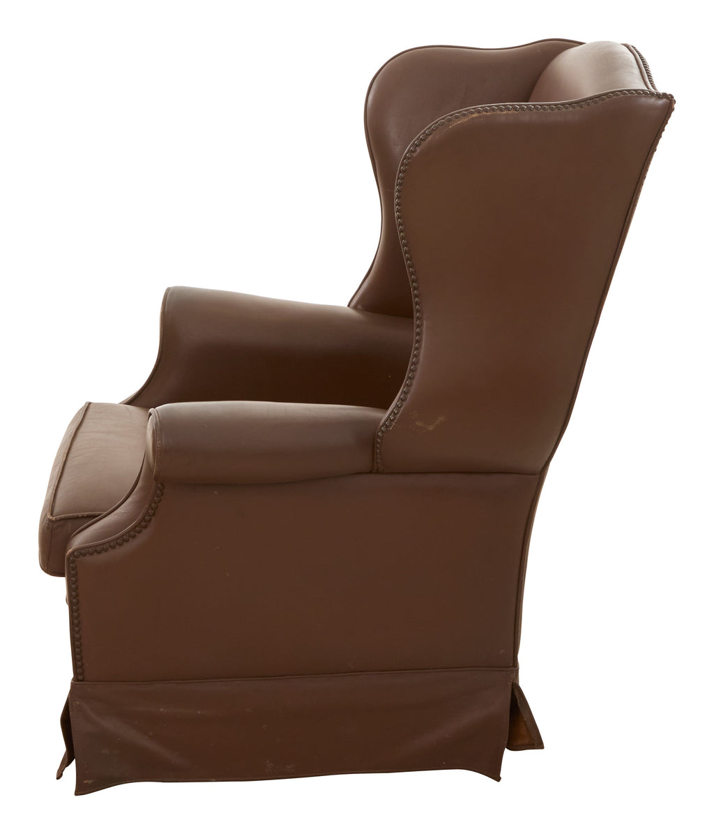 Jayson Home - Vintage Leather Wingback Chair