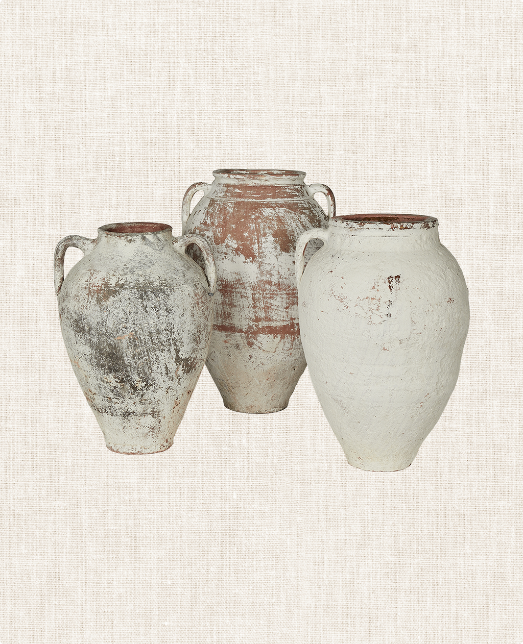 Olive Ateliers - Two Handle Pot - White Wash