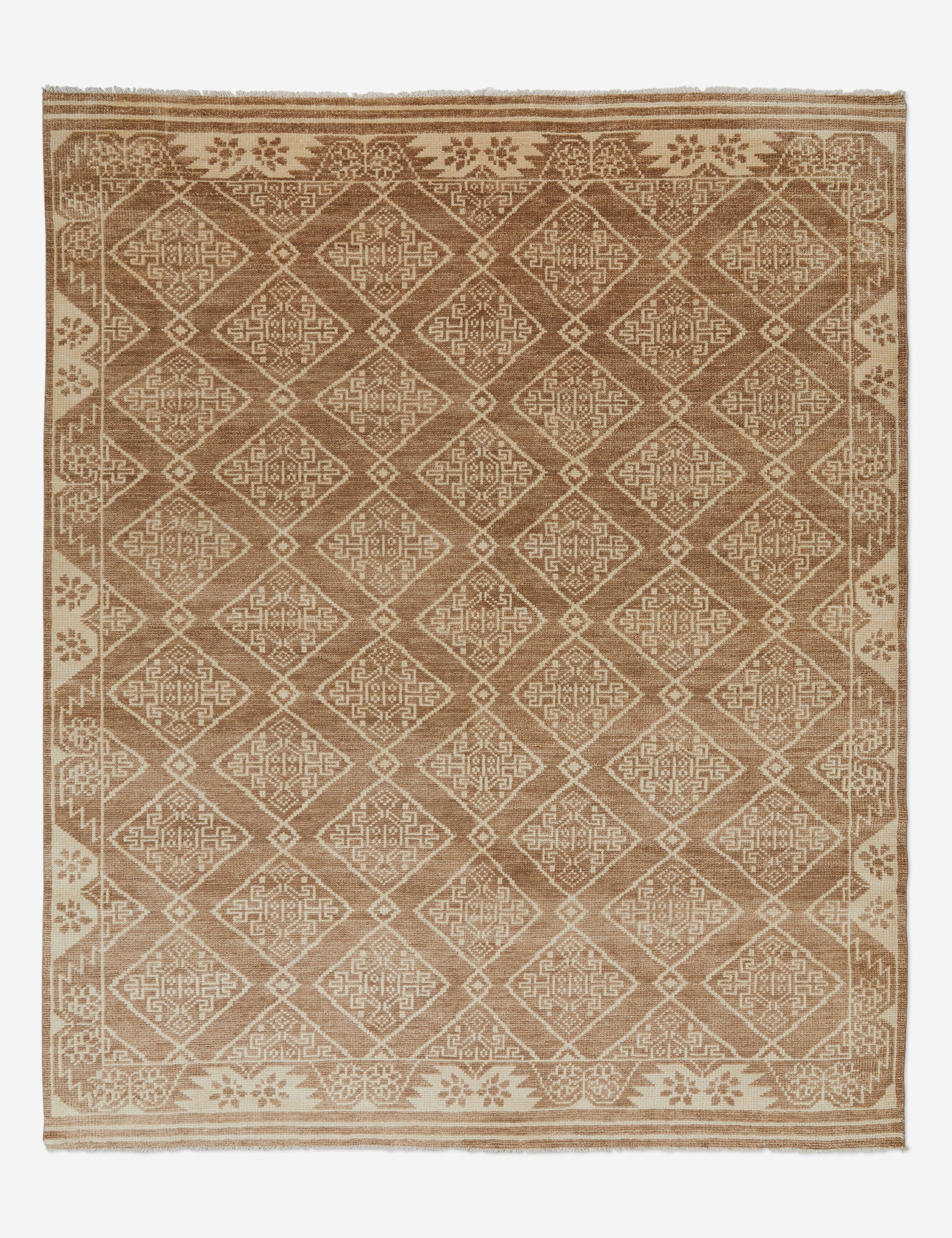 Lulu and Georgia - Harrington Hand - Knotted Wool Rug Swatch 12" x 12"