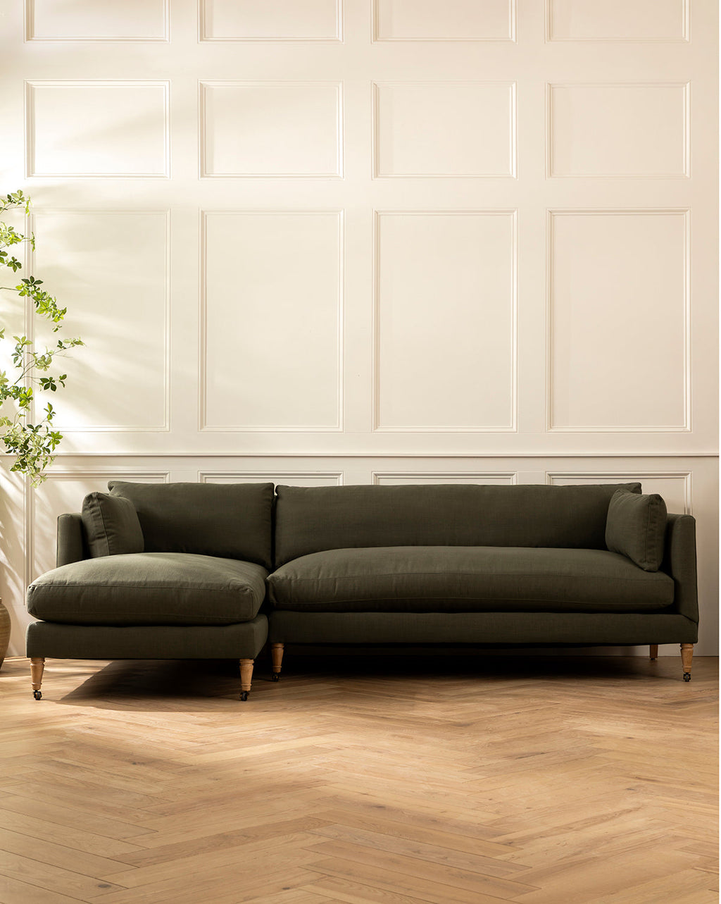 McGee & Co - Haverford Upholstered Left Chaise Sectional 113"